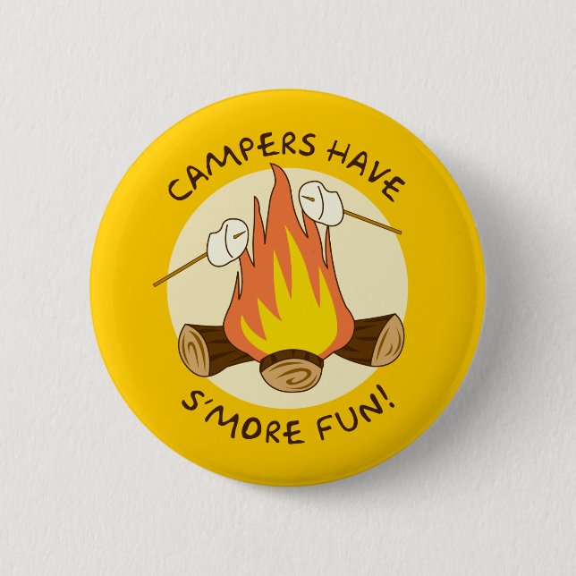 S'more Fun 2 Inch Round Button (Front)