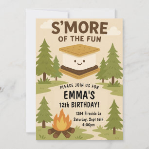 S'more Fun Campfire Anniversaire Fête Invitation
