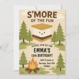 S'more Fun Campfire Anniversaire Fête Invitation