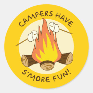 S'more Fun Classic Round Sticker