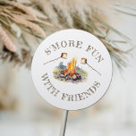 Smore Fun Cute Campfire Camping Kids Birthday Classic Round Sticker<br><div class="desc">Smore Fun Cute Campfire Camping Kids Birthday Classic Round Sticker</div>