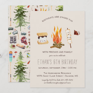 S'more Fun Invitation d'anniversaire de fête de