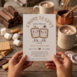 S'more Fun Kawaii Campfire Baby Shower  Invitation