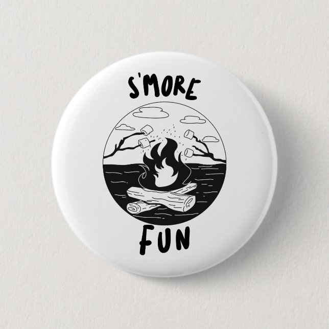 S'more Fun s more 2 Inch Round Button (Front)