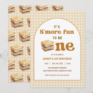 Smore Fun To Be One Smore 1st Birthday Party Invitation