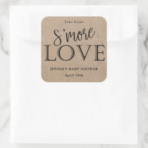 S'More Love Rustic Kraft Favour Tag for Baby Showe