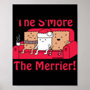 Smore Merrier Cute Kids Cartoon Christmas Poster