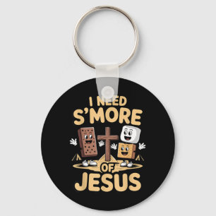 Smore Of Jesus Marshmallow Camping Smores Kawaii Keychain