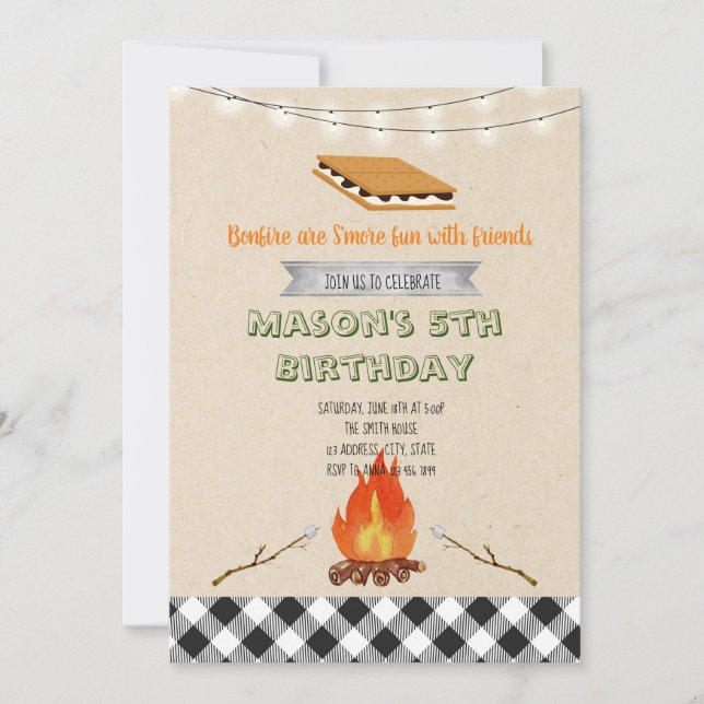 S'more Party Invitation (Front)