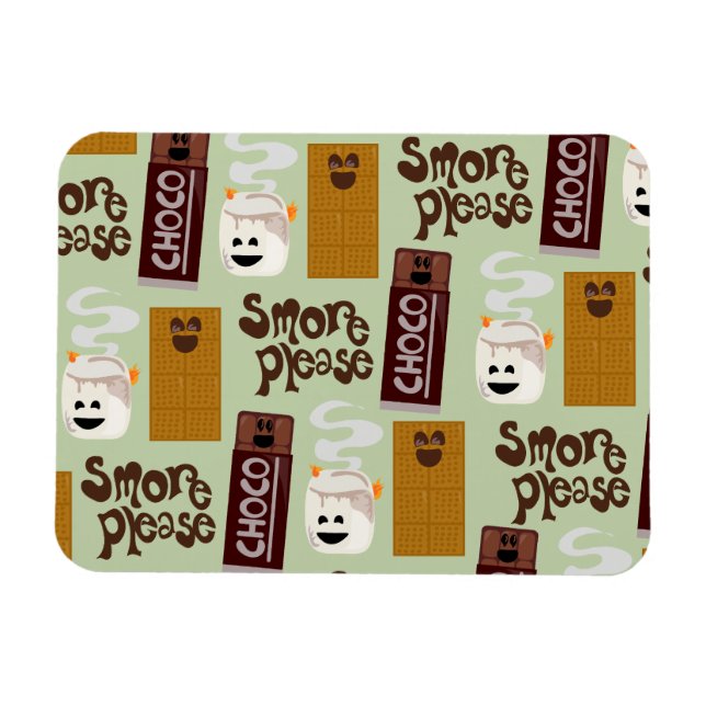 Smore Please Smore Ingredients Pattern Magnet (Horizontal)