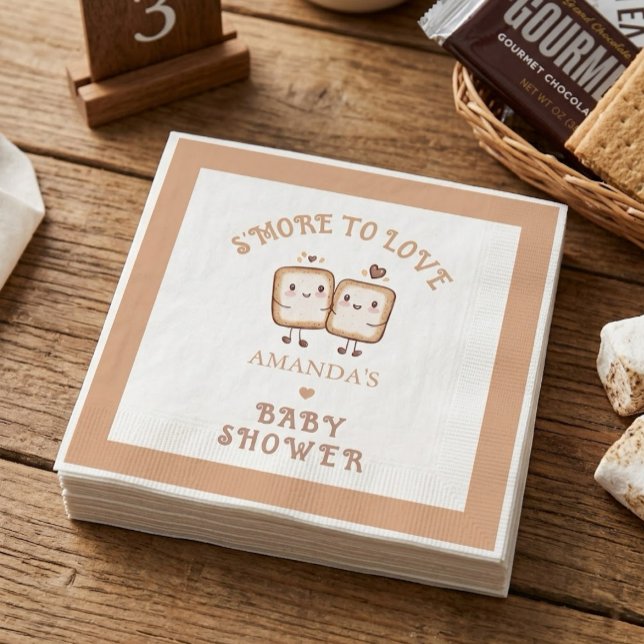 S'more to love Adventure Baby Shower  Napkin (Creator Uploaded)