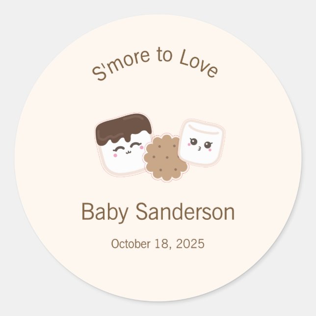 S'more to Love Label Baby Shower (Front)