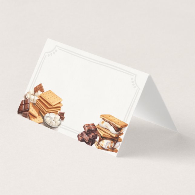 Smores Automne Feu d'honneur extérieur Carte de li (Front)