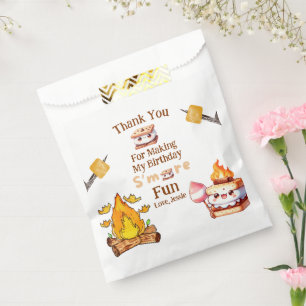 Smores Birthday Thank You Tags Favour Tags Smore Bag