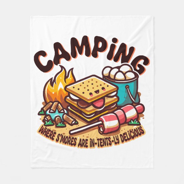 smores camp fleece blanket (Front)