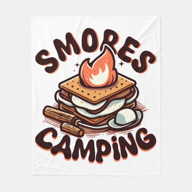 smores camp fleece blanket (Front)