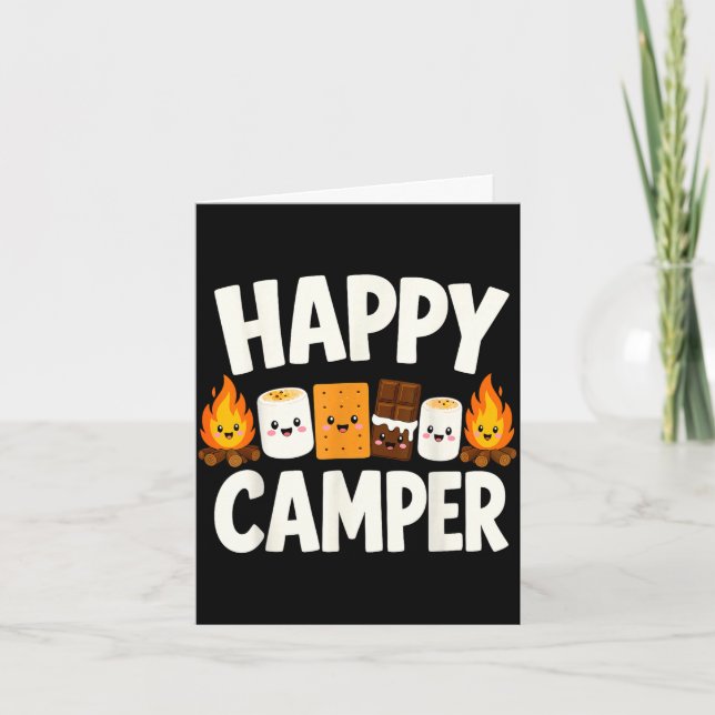 S'mores campfire camping  card (Front)