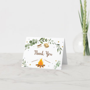 S'mores Campfire Greenery Birthday Thank You