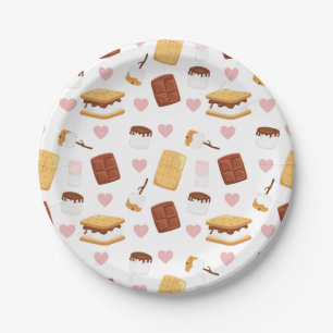 S'mores Camping Themed Party Decor  Paper Plate