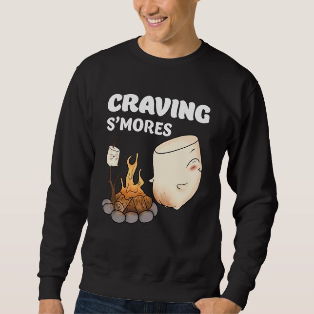 Smores Cute Marshmallow Childrens Camping Kid Glam Sweatshirt (Front)