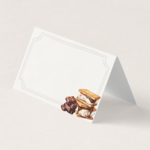 Smores Fall Bonfire Outdoor Place Card Table Decor