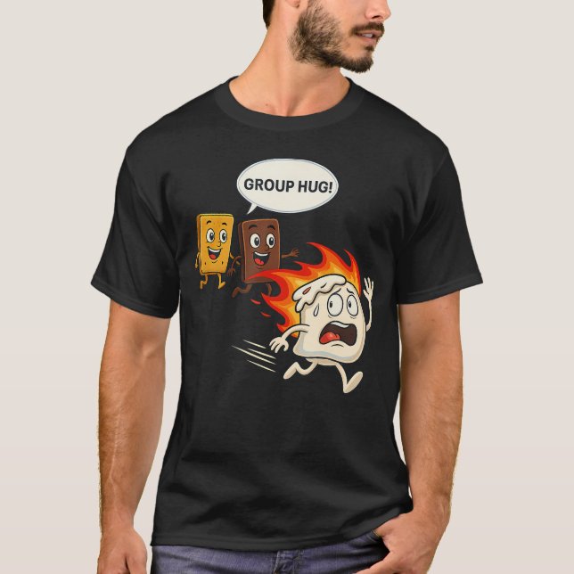 S'Mores Funny Camping T-Shirt (Front)