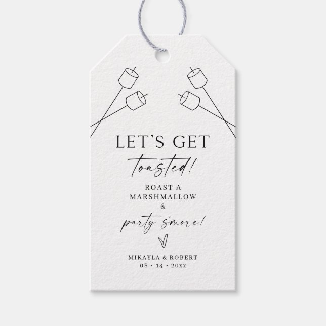 S'mores Gift Tag Wedding Party Favour Label  (Front)