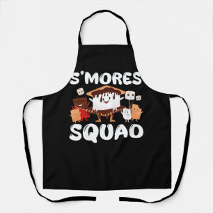 S'mores Marshmallows Funny Smores Squad Camping Ca Apron