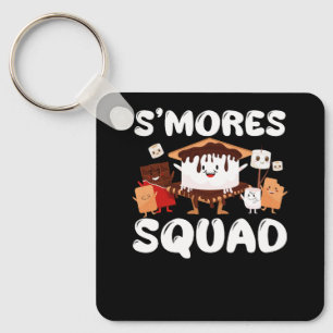 S'mores Marshmallows Funny Smores Squad Camping Ca Keychain