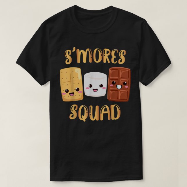 S'mores Marshmallows Funny Smores Squad Camping Ca T-Shirt (Design Front)