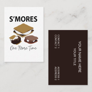 Smores S'mores Dessert One More Time Smore Business Card