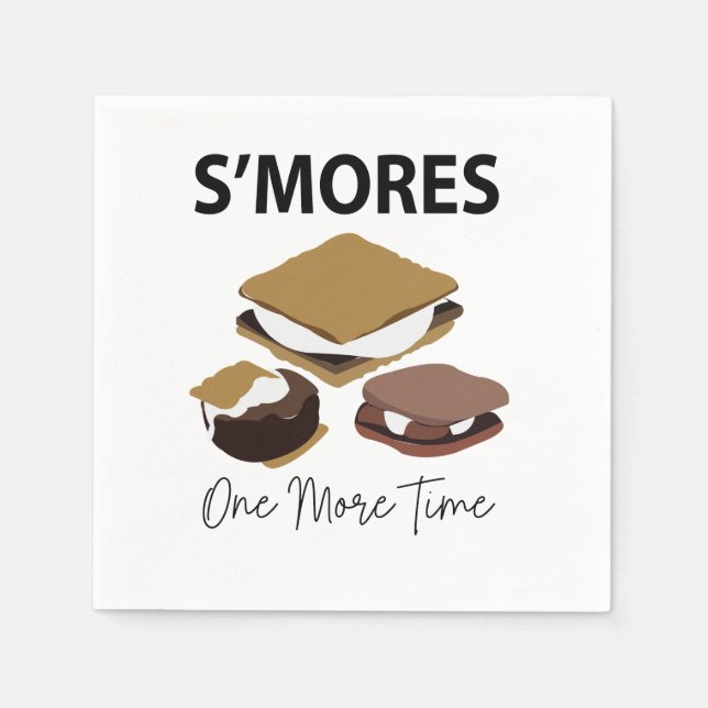 Smores S'mores Dessert One More Time Smore Party Napkin (Front)