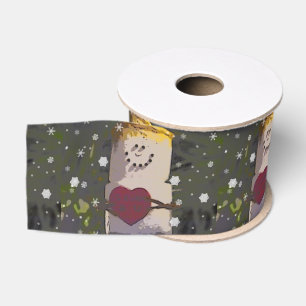 S'Mores Snowman in the Snow Grosgrain Ribbon