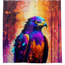 Smudge Art Hawk Forest