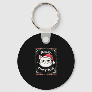 Smudge Cat Ugly Christmas Sweater  (1) Keychain