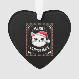 Smudge Cat Ugly Christmas Sweater (1) Ornament
