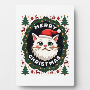 Smudge Cat Ugly Christmas Sweater  (1) Plaque