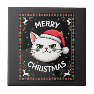 Smudge Cat Ugly Christmas Sweater (1) Tile