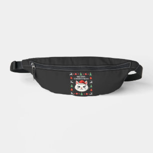 Smudge Cat Ugly Christmas Sweater  (2) Fanny Pack