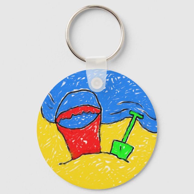 Smudgy Beach Keychain (Front)
