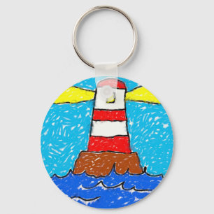 Smudgy Lighthouse Keychain