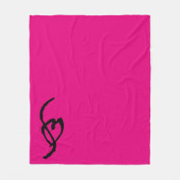 Smuffin Smut Mark Fleece Blanket Hot HOT Pink