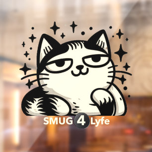 SMUG 4 Lyfe Cat 12 x 12 Window Cling
