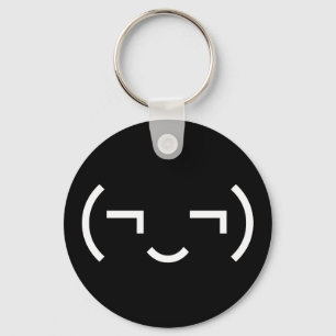 Smug Emoticon (¬‿¬) Japanese Kaomoji Keychain