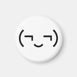 Smug Emoticon (¬‿¬) Japanese Kaomoji Magnet