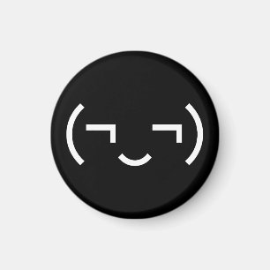 Smug Emoticon (¬‿¬) Japanese Kaomoji Magnet