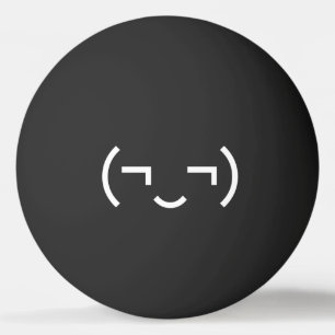 Smug Emoticon (¬‿¬) Japanese Kaomoji Ping Pong Ball