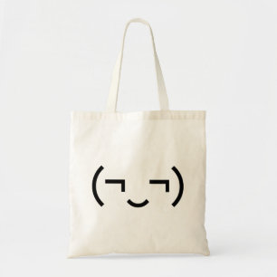 Smug Emoticon (¬‿¬) Japanese Kaomoji Tote Bag