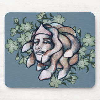 Smug Medusa Artwork soft gorgon art Medusa snakes  Mouse Pad