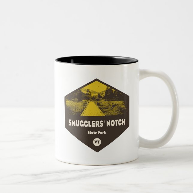 Smugglers' Notch State Park Vermont Two-Tone Coffee Mug (Right)